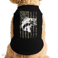 USA Flag Camo Camouflage Fish Doggie Tank thumb 0