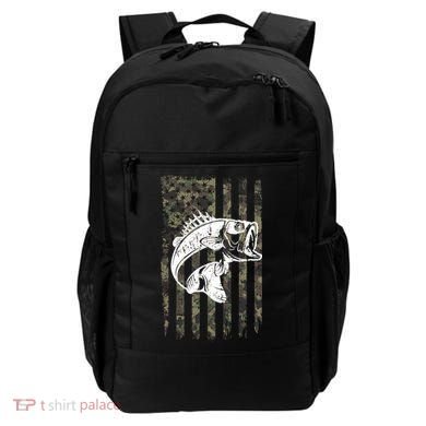 USA Flag Camo Camouflage Fish Backpack