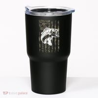 USA Flag Camo Camouflage Fish Tumbler thumb 0