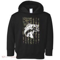USA Flag Camo Camouflage Fish Toddler Hoodie thumb 0