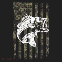 USA Flag Camo Camouflage Fish Golf Towel thumb 3