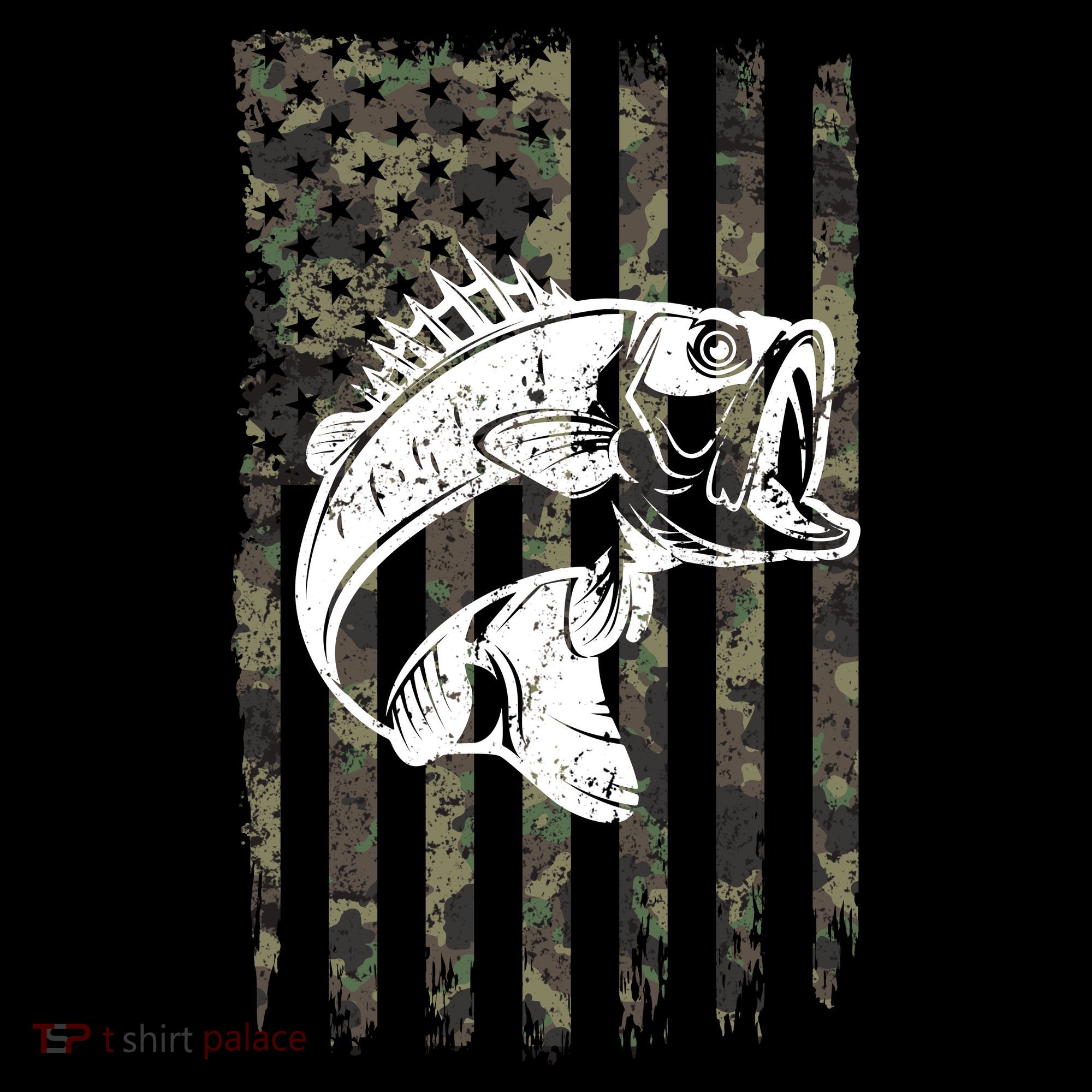 USA Flag Camo Camouflage Fish Visor