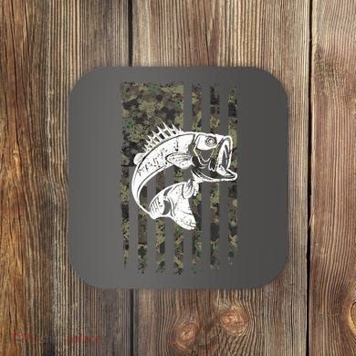 USA Flag Camo Camouflage Fish Coaster