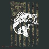 USA Flag Camo Camouflage Fish Baby Bodysuit thumb 2