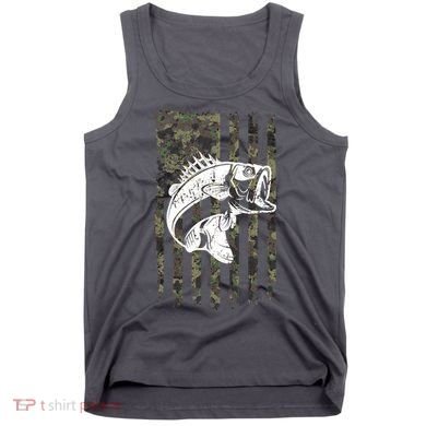 USA Flag Camo Camouflage Fish Tank Top