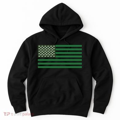 USA Flag Marijuana Cannabis Weed Styled Hoodie
