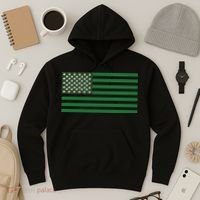USA Flag Marijuana Cannabis Weed Styled Hoodie thumb 3