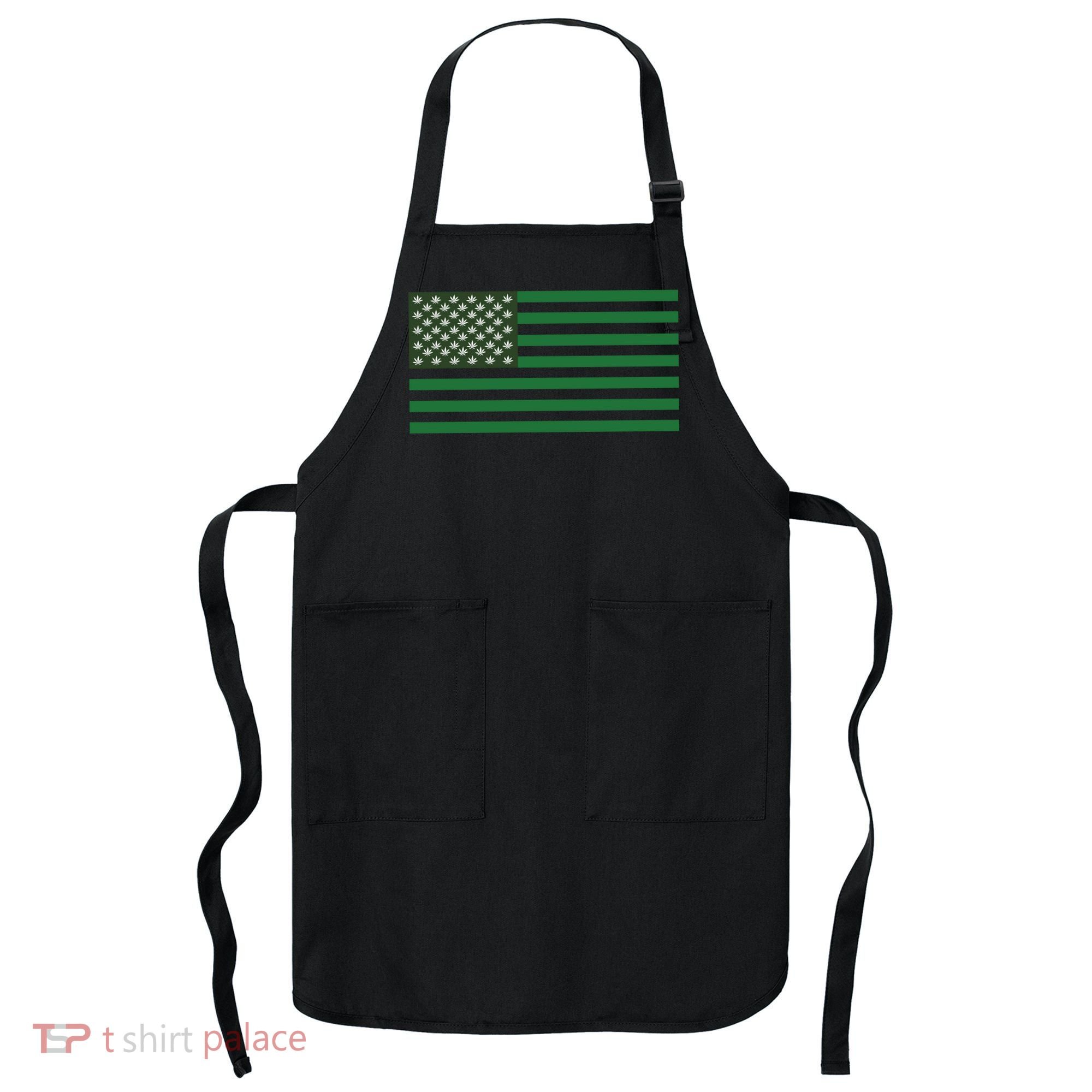USA Flag Marijuana Cannabis Weed Styled Apron