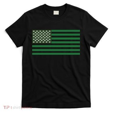 USA Flag Marijuana Cannabis Weed Styled T-Shirt