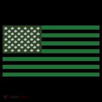 USA Flag Marijuana Cannabis Weed Styled T-Shirt thumb 7