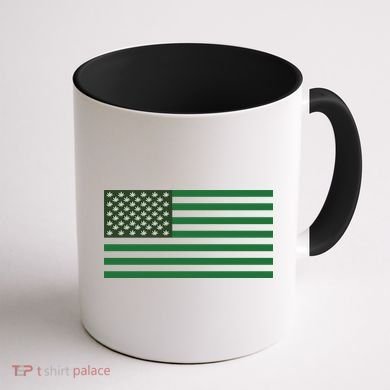 USA Flag Marijuana Cannabis Weed Styled Coffee Mug back