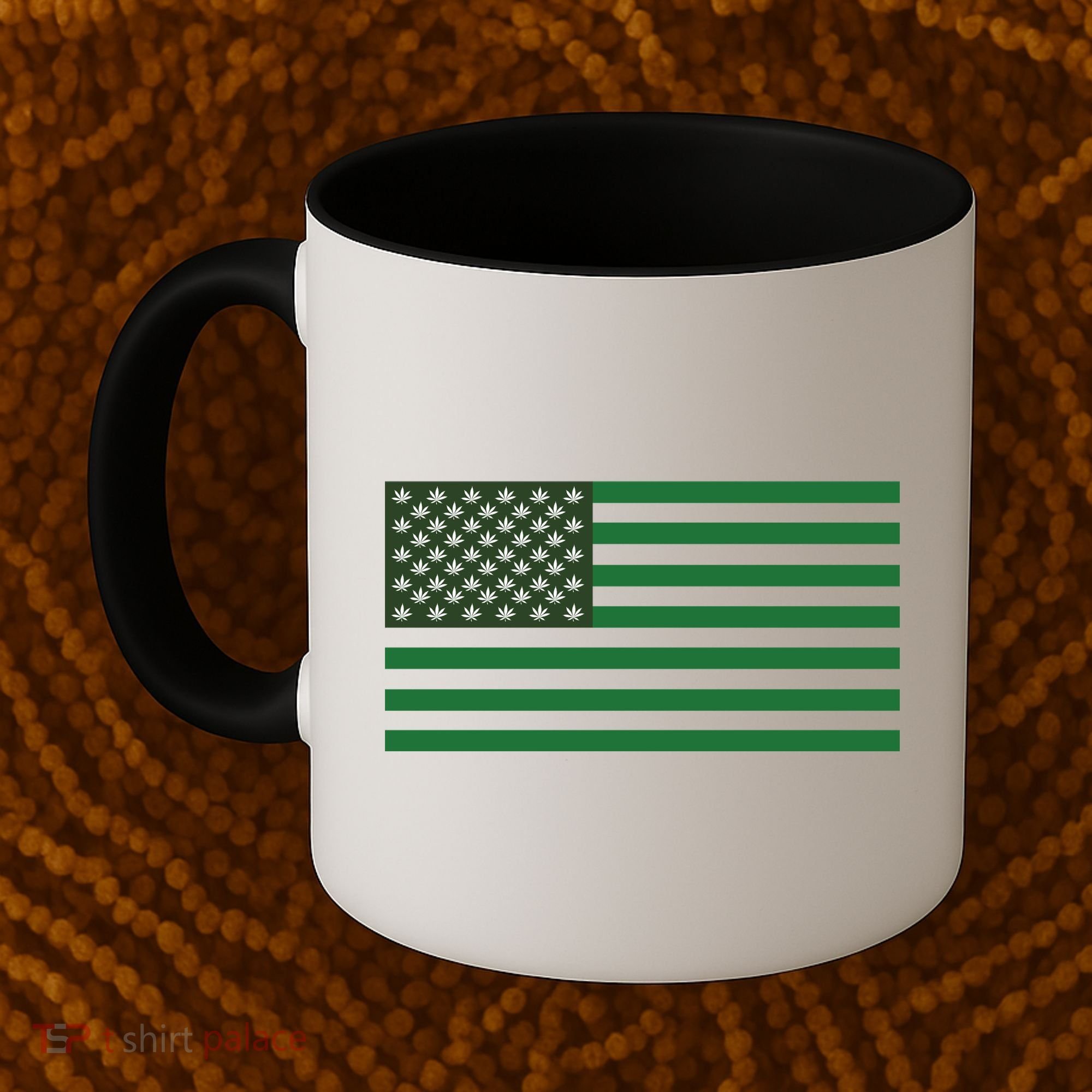 USA Flag Marijuana Cannabis Weed Styled Coffee Mug