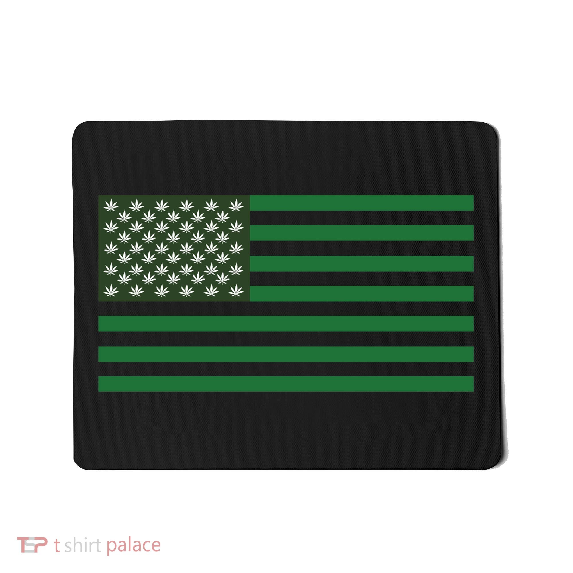 USA Flag Marijuana Cannabis Weed Styled Mousepad