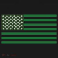 USA Flag Marijuana Cannabis Weed Styled Mousepad thumb 1