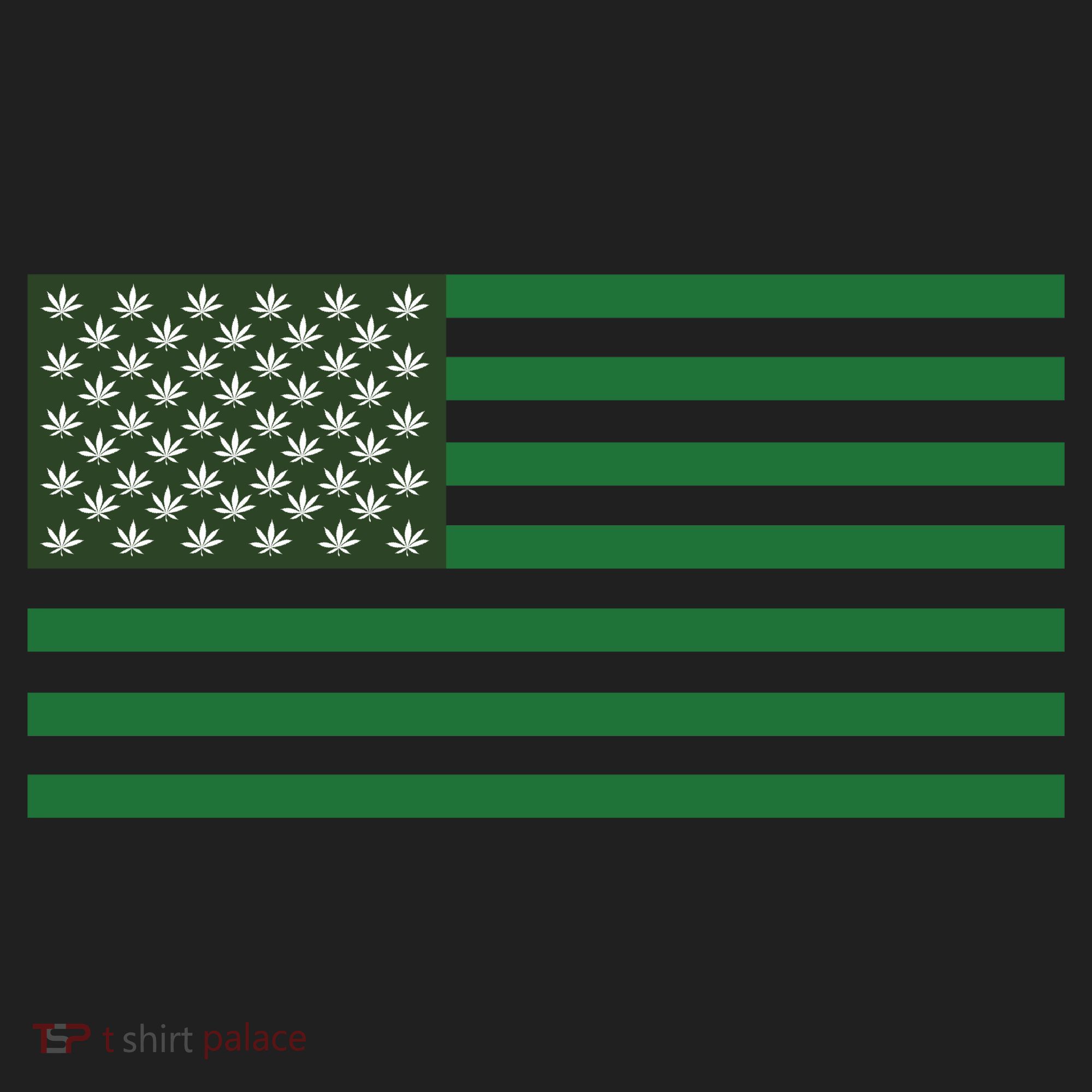 USA Flag Marijuana Cannabis Weed Styled Golf Towel