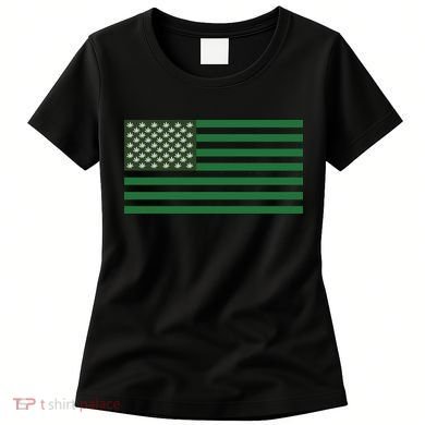 USA Flag Marijuana Cannabis Weed Styled Women's T-Shirt