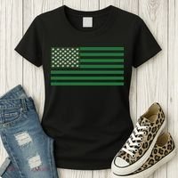 USA Flag Marijuana Cannabis Weed Styled Women's T-Shirt thumb 3