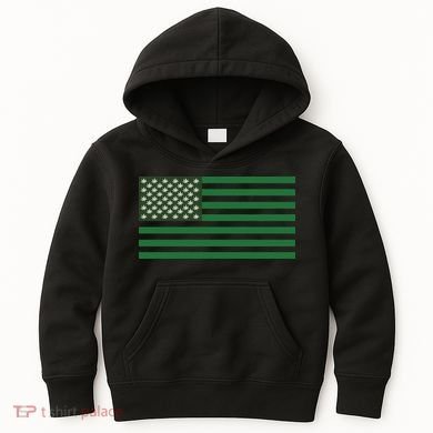 USA Flag Marijuana Cannabis Weed Styled Kids Hoodie