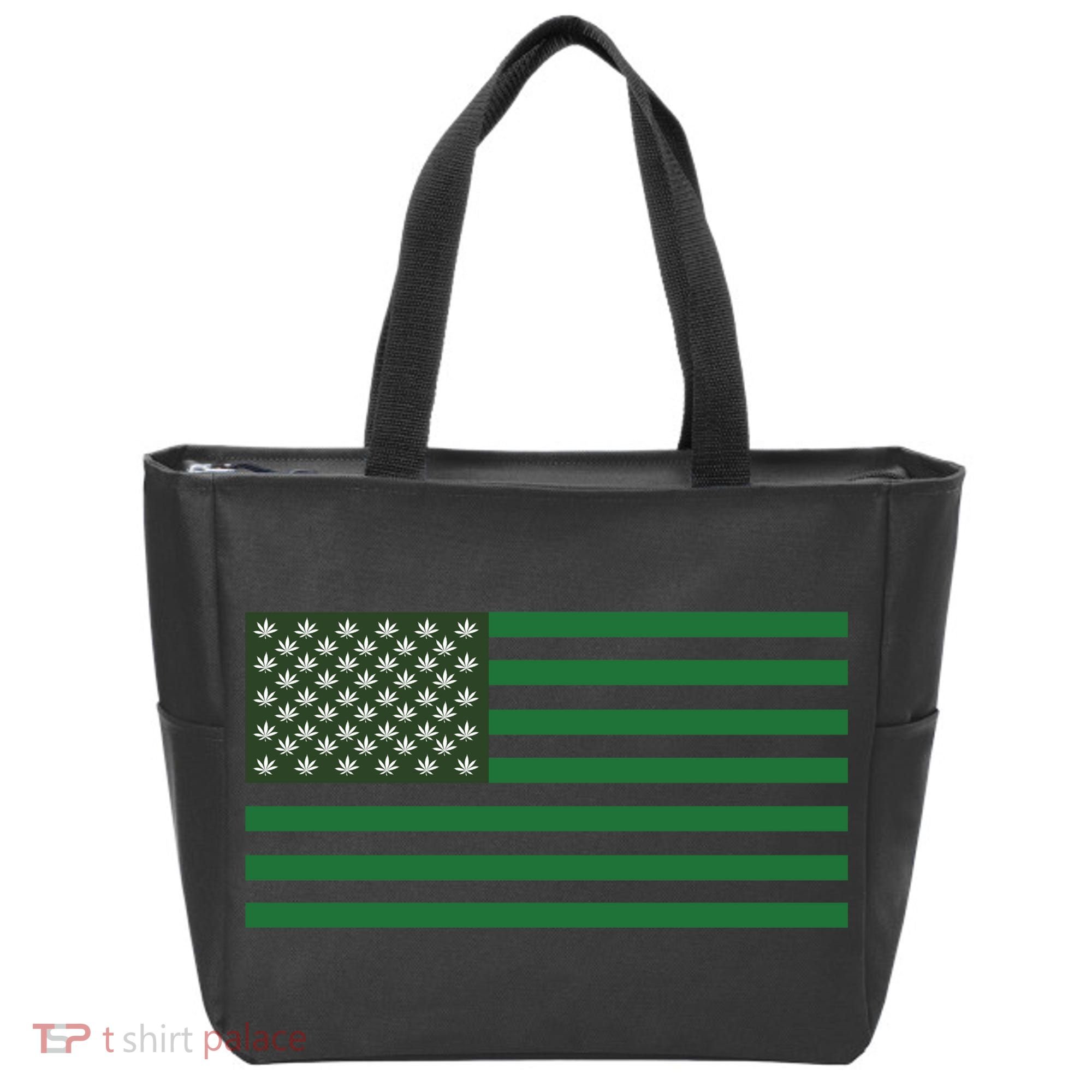 USA Flag Marijuana Cannabis Weed Styled Tote Bag