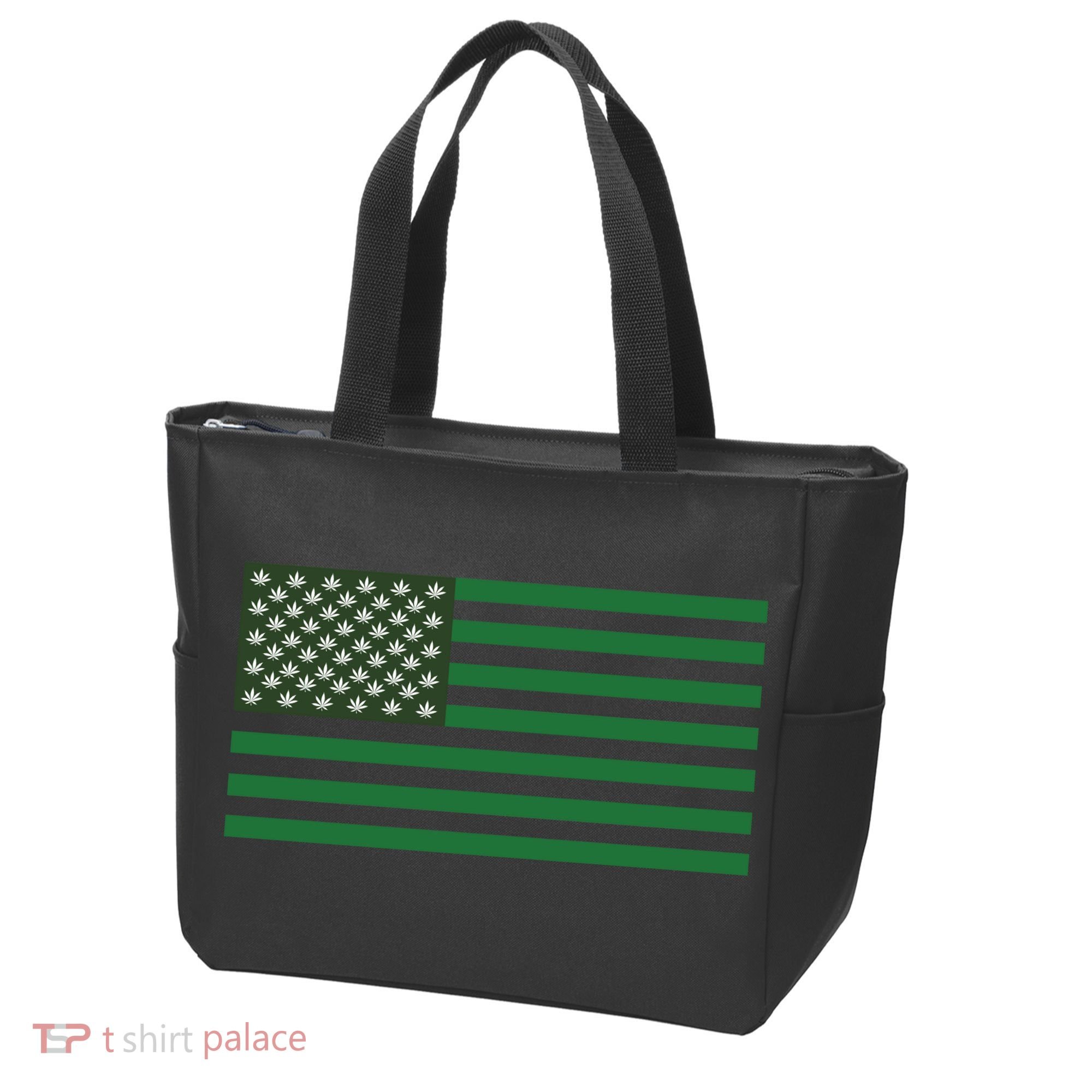 USA Flag Marijuana Cannabis Weed Styled Tote Bag