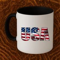 USA Flag Team Logo Coffee Mug thumb 2