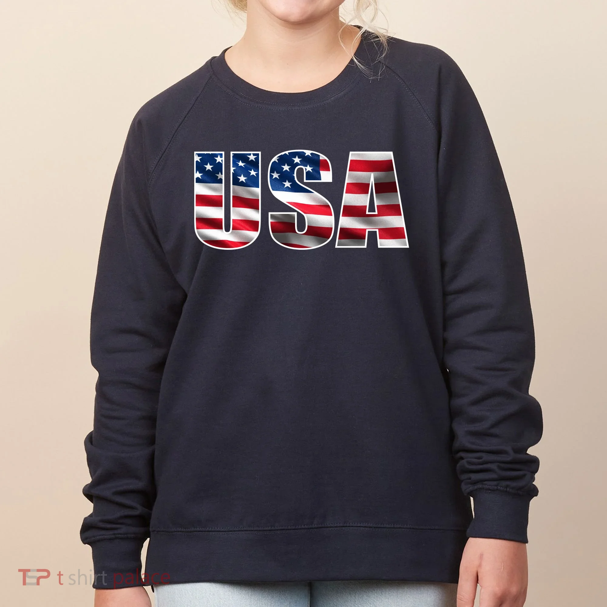 USA Flag Team Logo Women's Sweatshirt