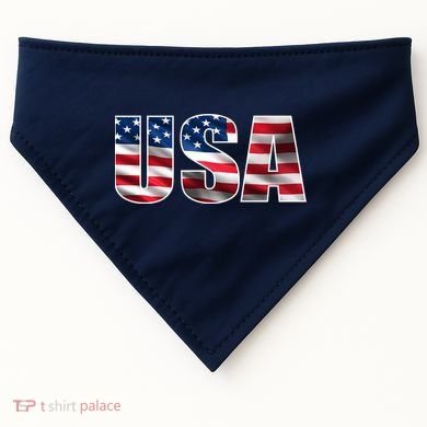 USA Flag Team Logo USA-Made Doggie Bandana