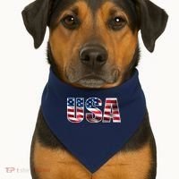 USA Flag Team Logo USA-Made Doggie Bandana thumb 1