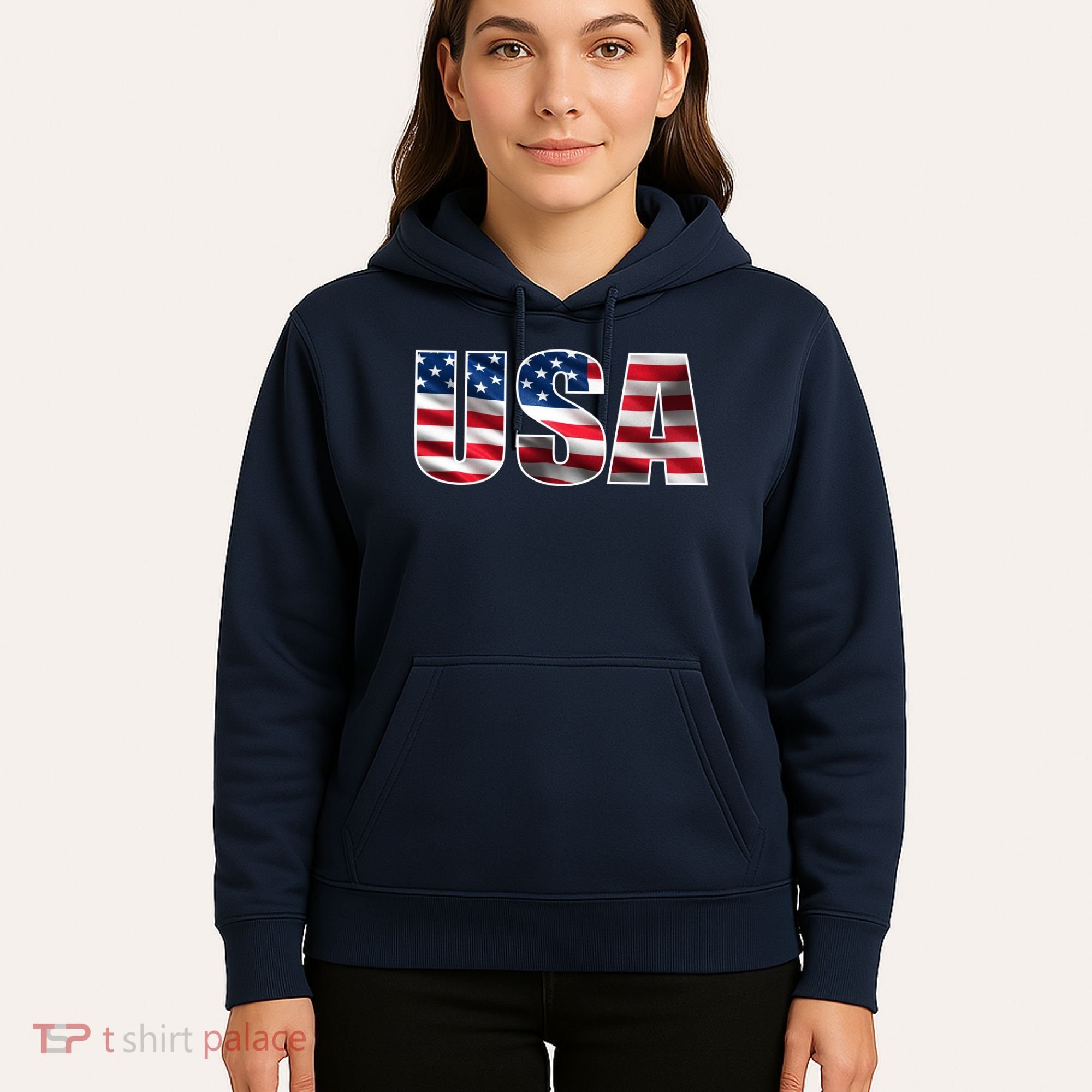 USA Flag Team Logo Hoodie