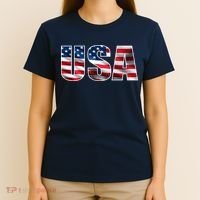 USA Flag Team Logo T-Shirt thumb 4