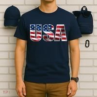 USA Flag Team Logo T-Shirt thumb 6