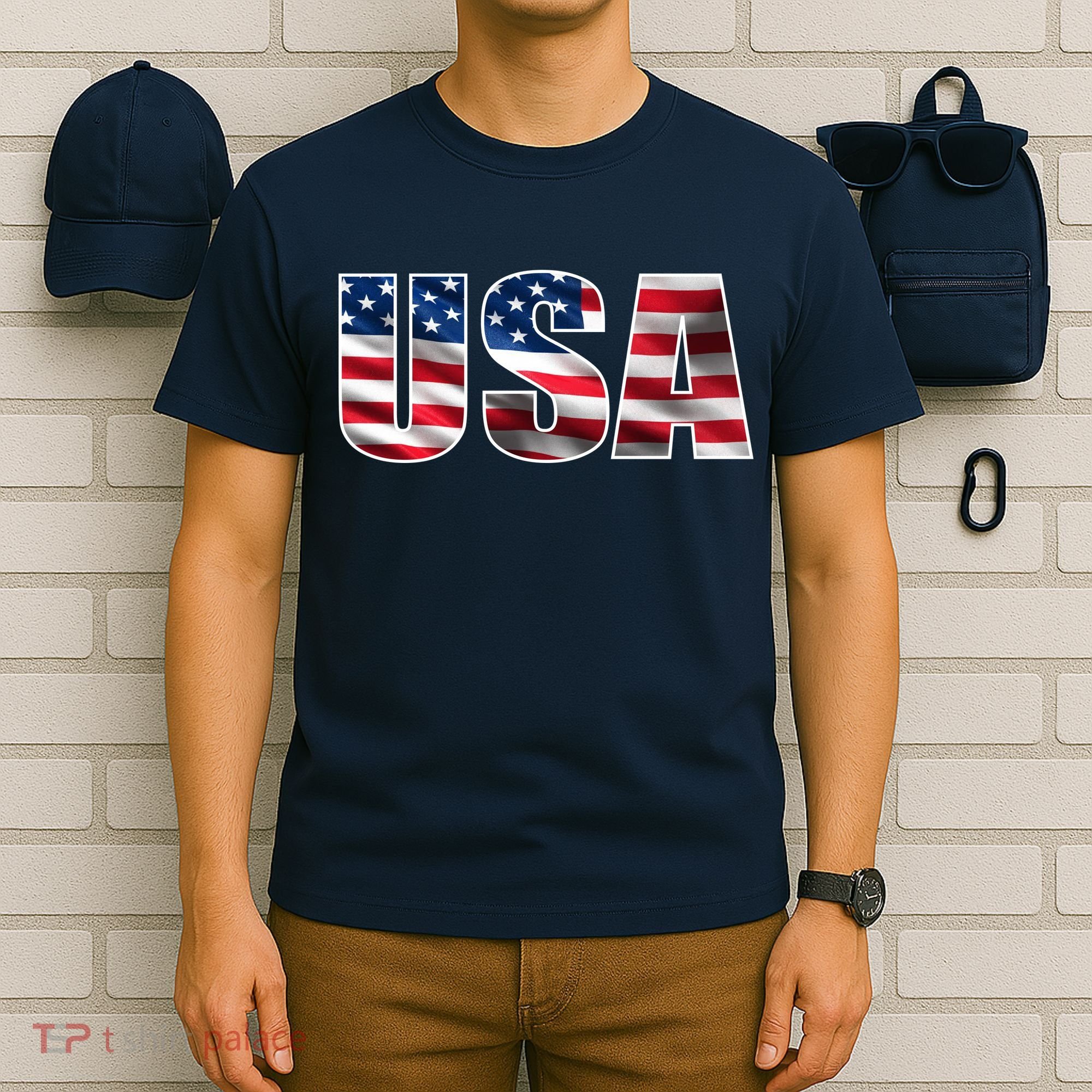 USA Flag Team Logo T-Shirt