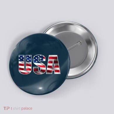 USA Flag Team Logo Button