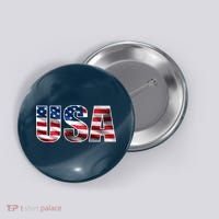USA Flag Team Logo Button thumb 0