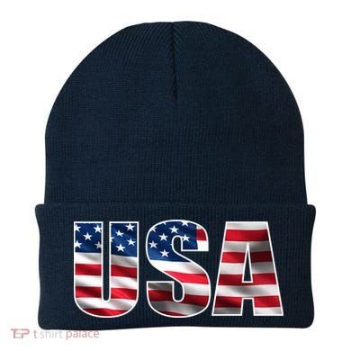 USA Flag Team Logo Beanie