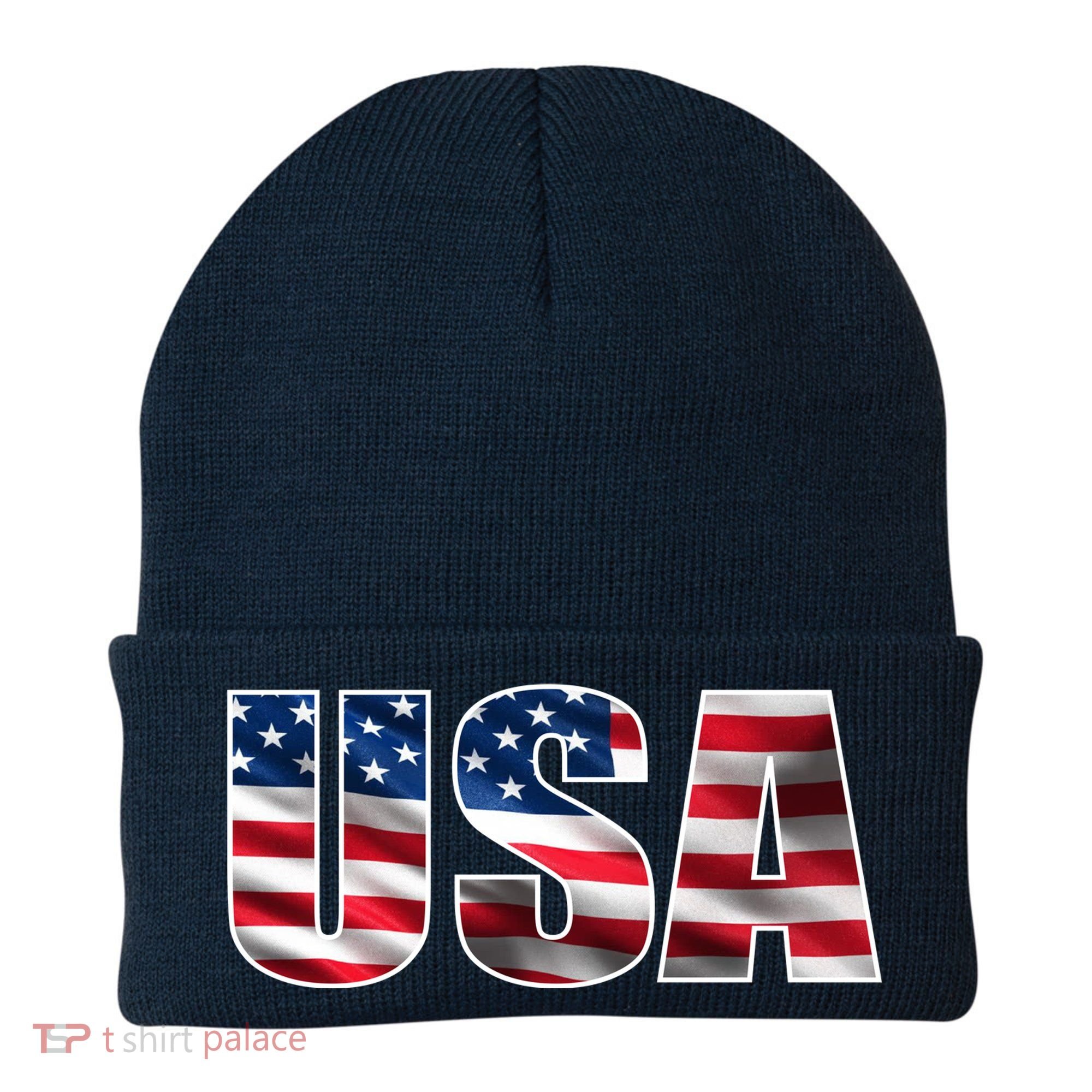 USA Flag Team Logo Beanie