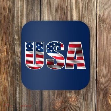 USA Flag Team Logo Coaster