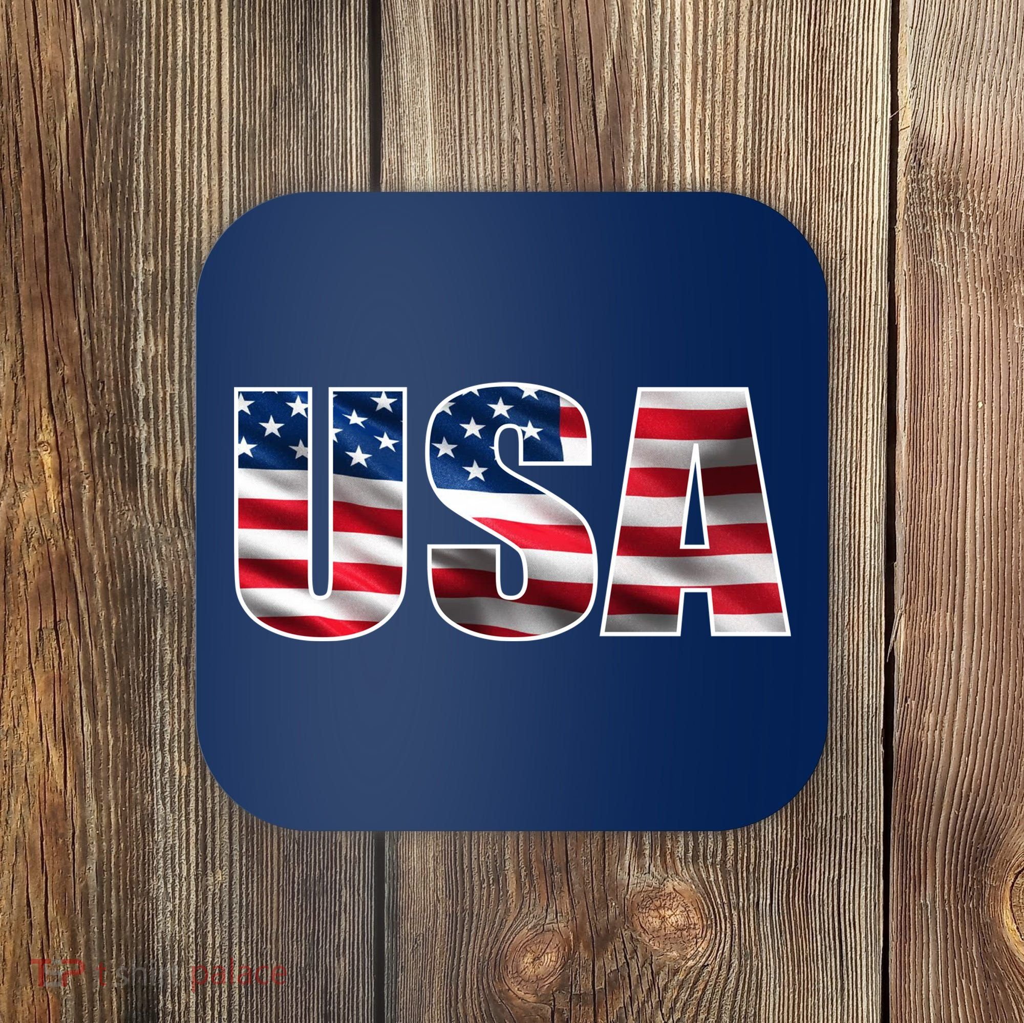 USA Flag Team Logo Coaster