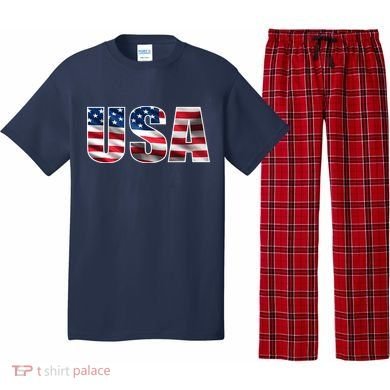 USA Flag Team Logo Pajama Set