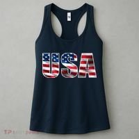 USA Flag Team Logo Women's Tank Top thumb 3