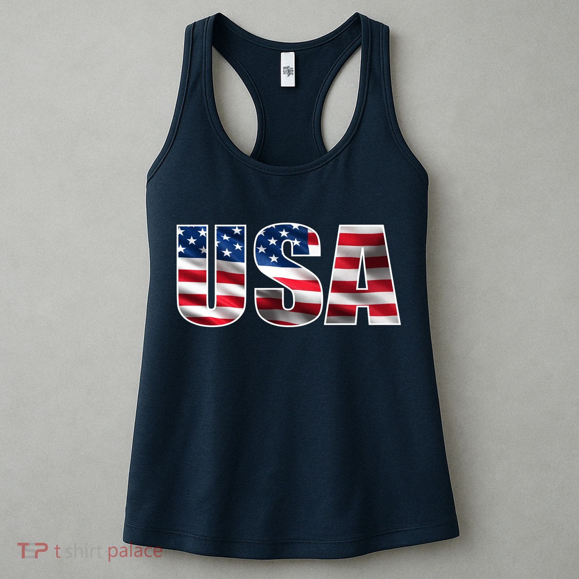 USA Flag Team Logo Women's Tank Top