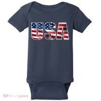 USA Flag Team Logo Baby Bodysuit thumb 0