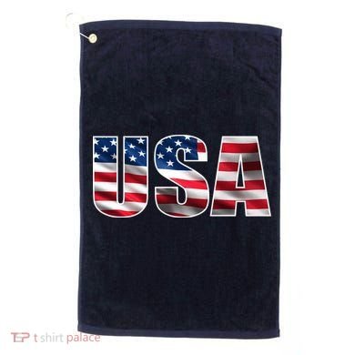 USA Flag Team Logo Golf Towel