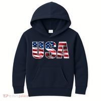 USA Flag Team Logo Kids Hoodie thumb 0