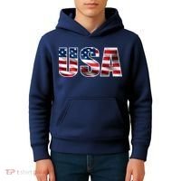 USA Flag Team Logo Kids Hoodie thumb 4