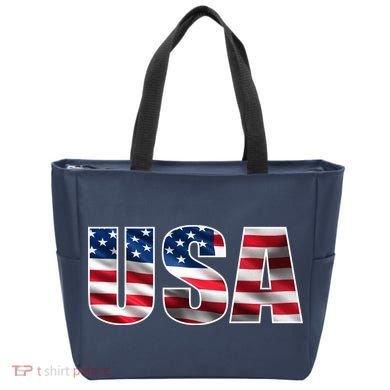 USA Flag Team Logo Tote Bag