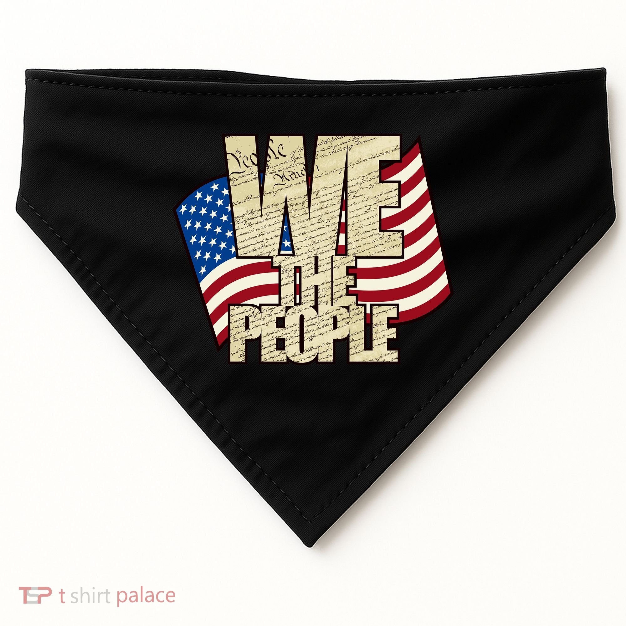 USA Flag: We The People USA-Made Doggie Bandana