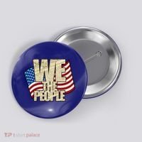 USA Flag: We The People Button thumb 0