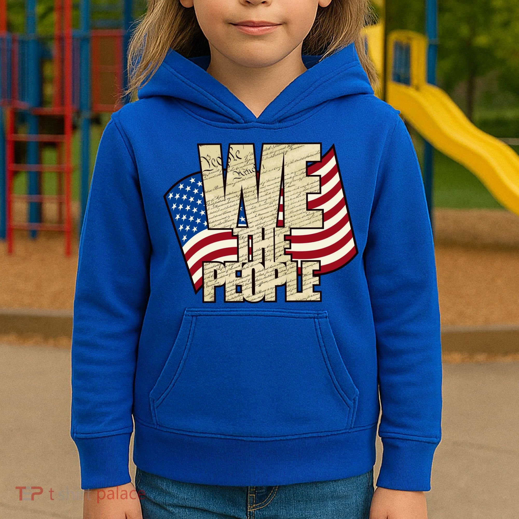 USA Flag: We The People Kids Hoodie