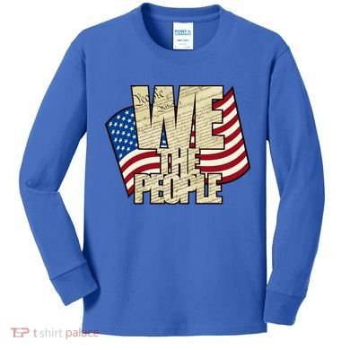 USA Flag: We The People Kids Long Sleeve Shirt
